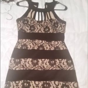 Black and brown flower dress size 5